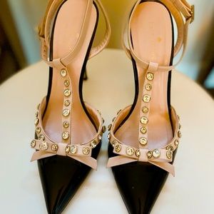Kate Spade patent leather jeweled stilettos. Like new!